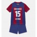 Barcelona Andreas Christensen #15 Replika Babykläder Hemma matchkläder barn 2023-24 Korta ärmar (+ Korta byxor)